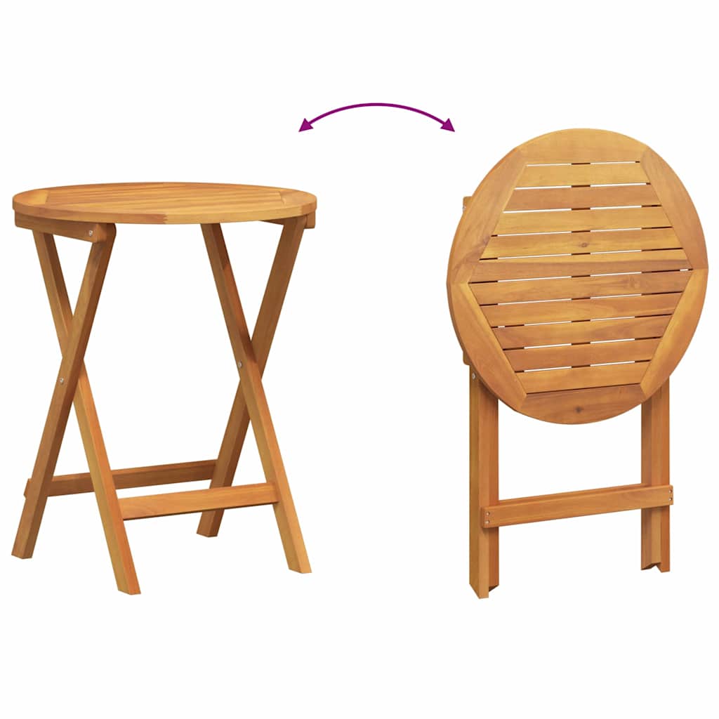 Garden Dining Set 3 pcs Oil Natural Solid Acacia Wood