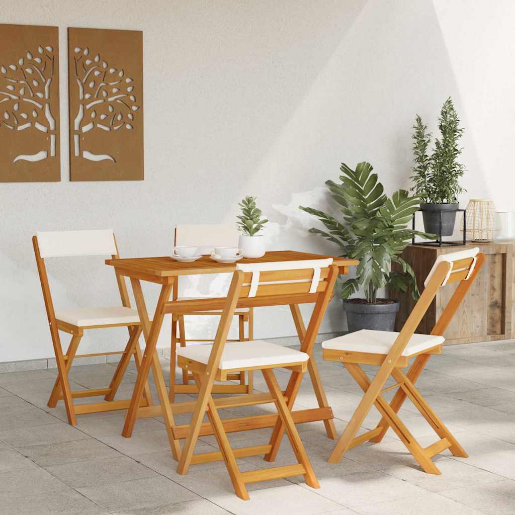 vidaXL Bistro Set 5 pcs Brown Solid acacia wood