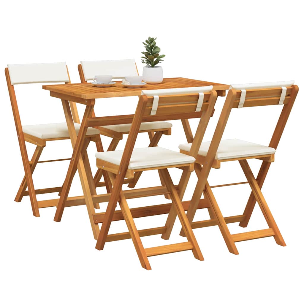 vidaXL Bistro Set 5 pcs Brown Solid acacia wood
