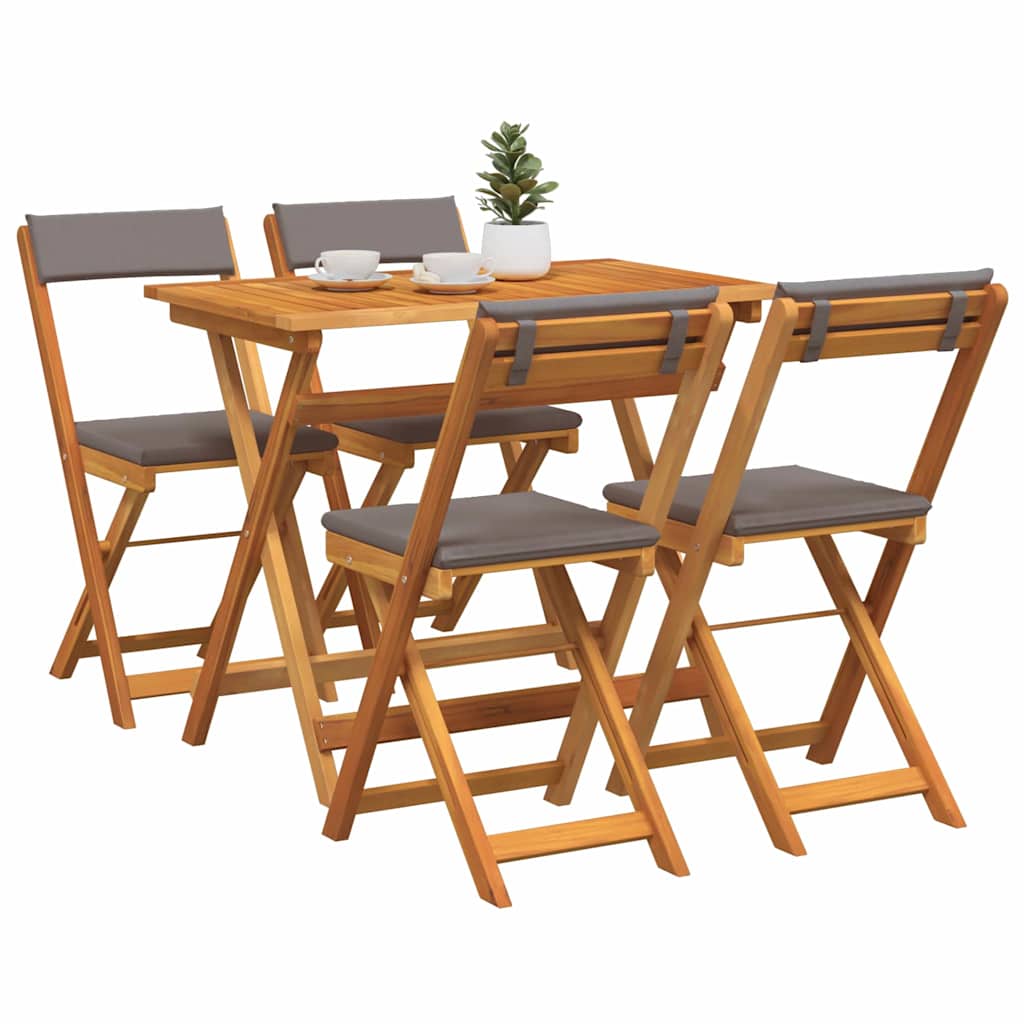vidaXL Bistro Set 5 pcs Brown Solid acacia wood