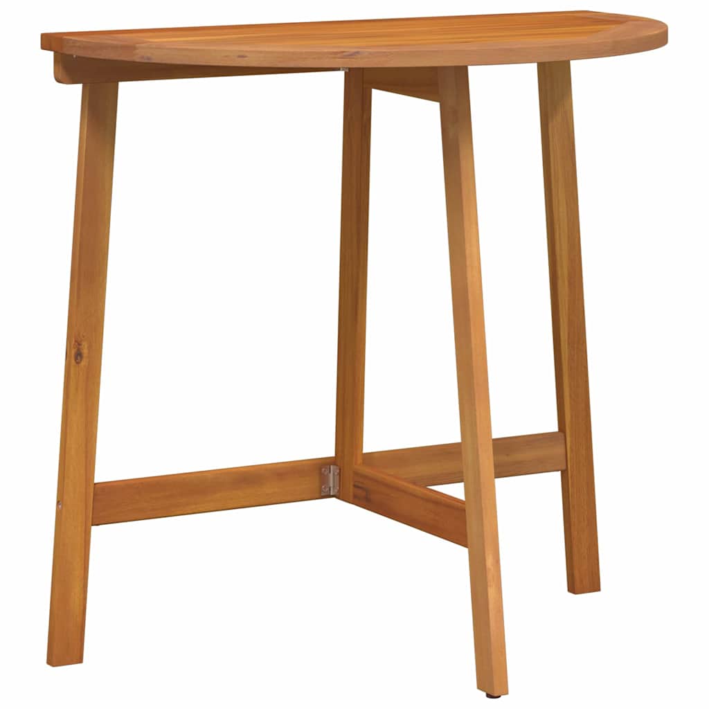 Bistro Set Folding 3 pcs Oil Natural Solid Acacia Wood