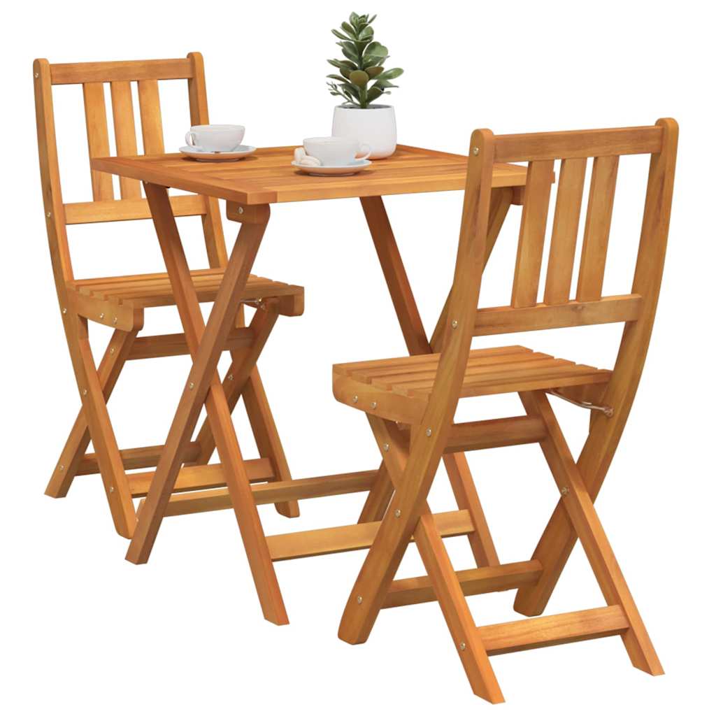 vidaXL Bistro Set 3 pcs Brown Solid acacia wood