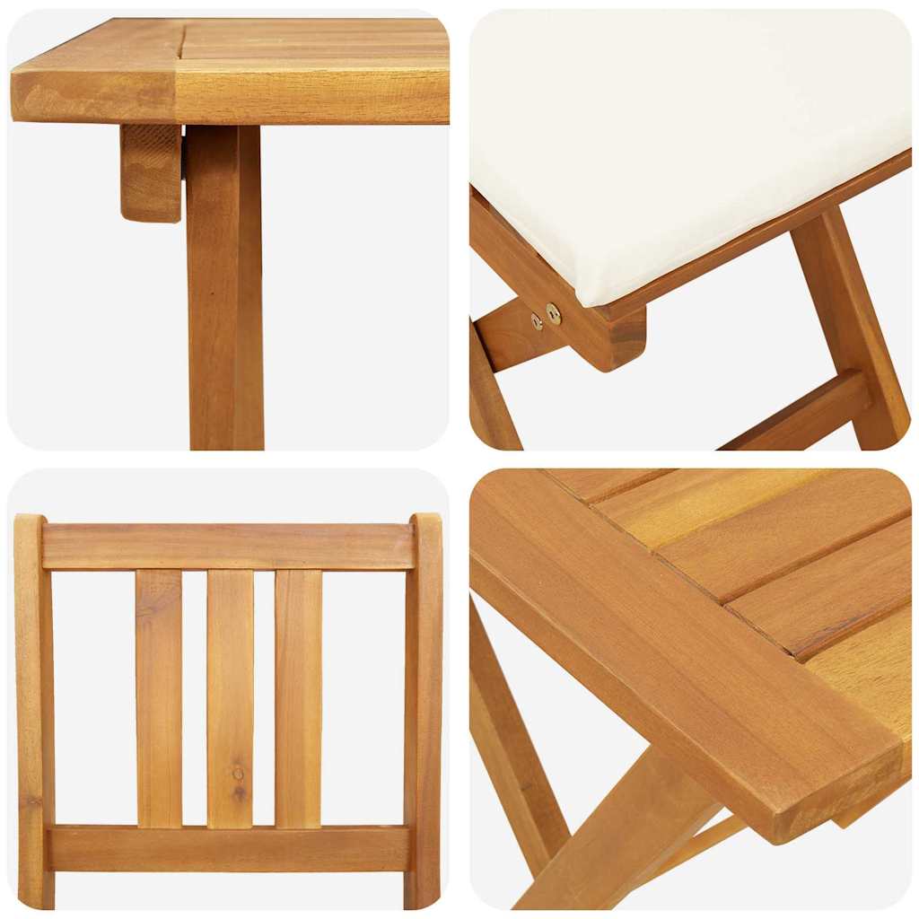 vidaXL Bistro Set 3 pcs Brown Solid acacia wood