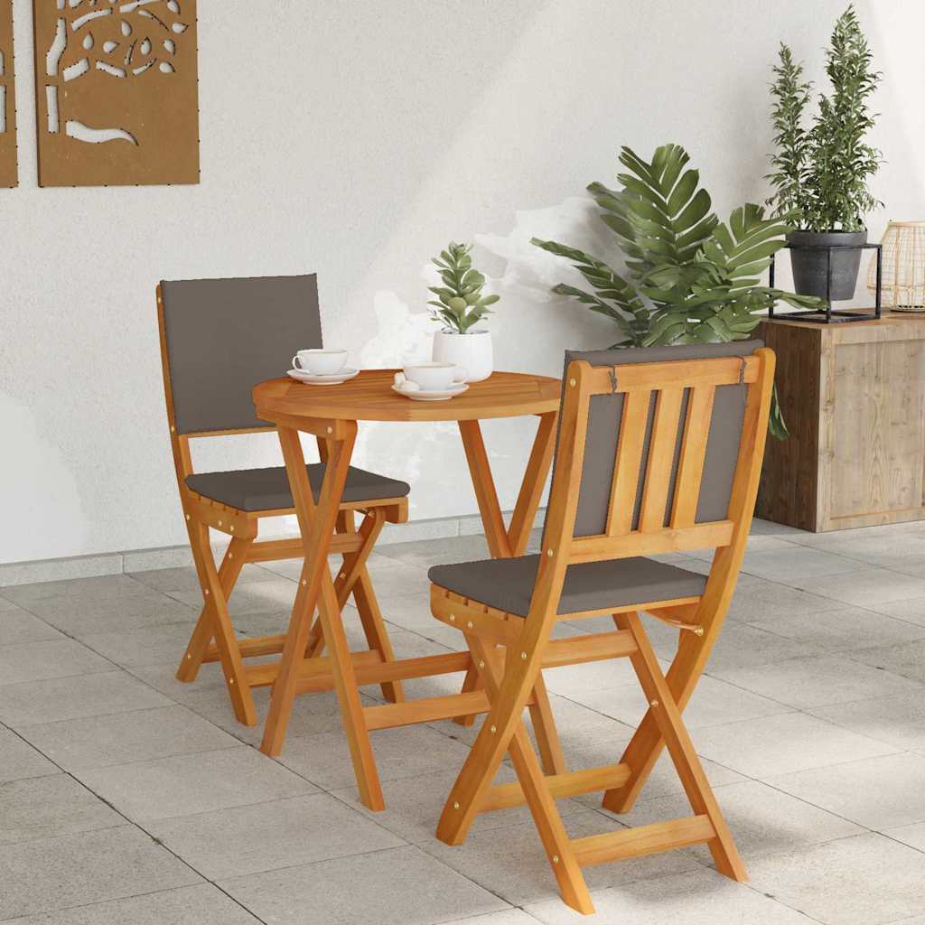 vidaXL Bistro Set 3 pcs Brown Solid acacia wood