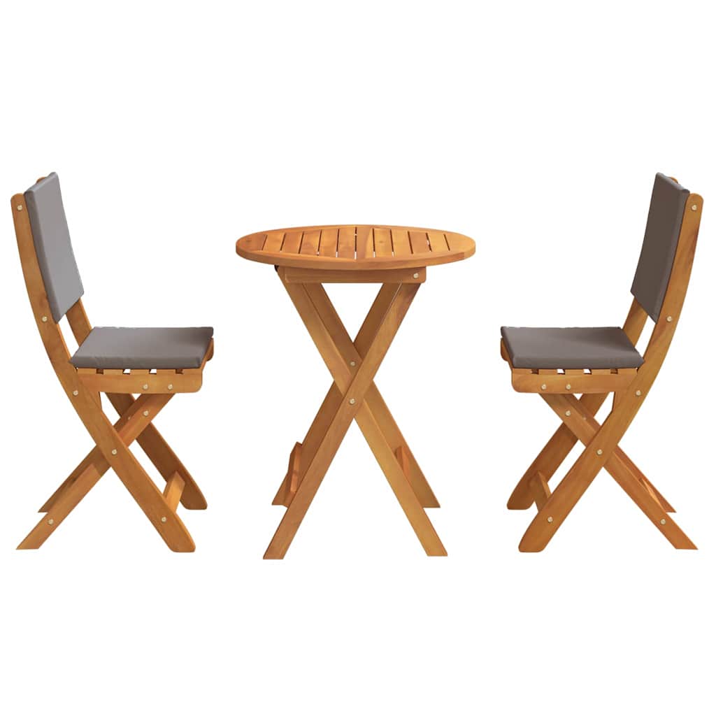 vidaXL Bistro Set 3 pcs Brown Solid acacia wood