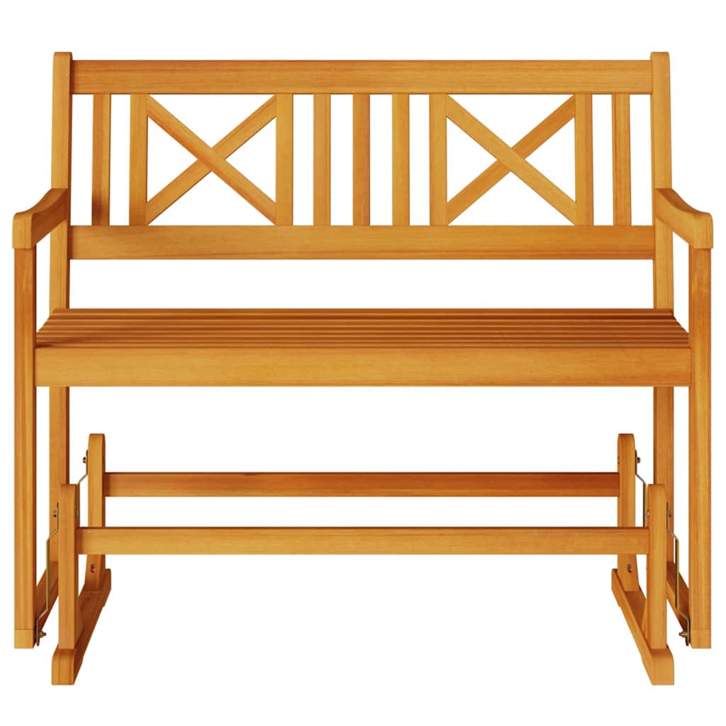 Garden Glider Bench Natural 110 x 59 x 97 cm Solid Acacia Wood