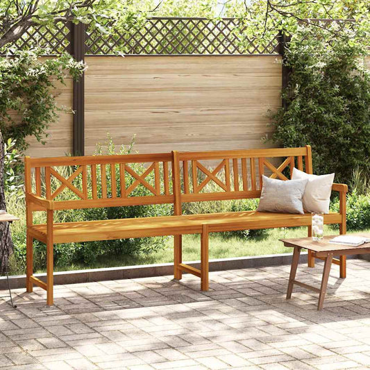 Outdoor Bench Natural 220 x 56 x 90 cm Solid Acacia Wood