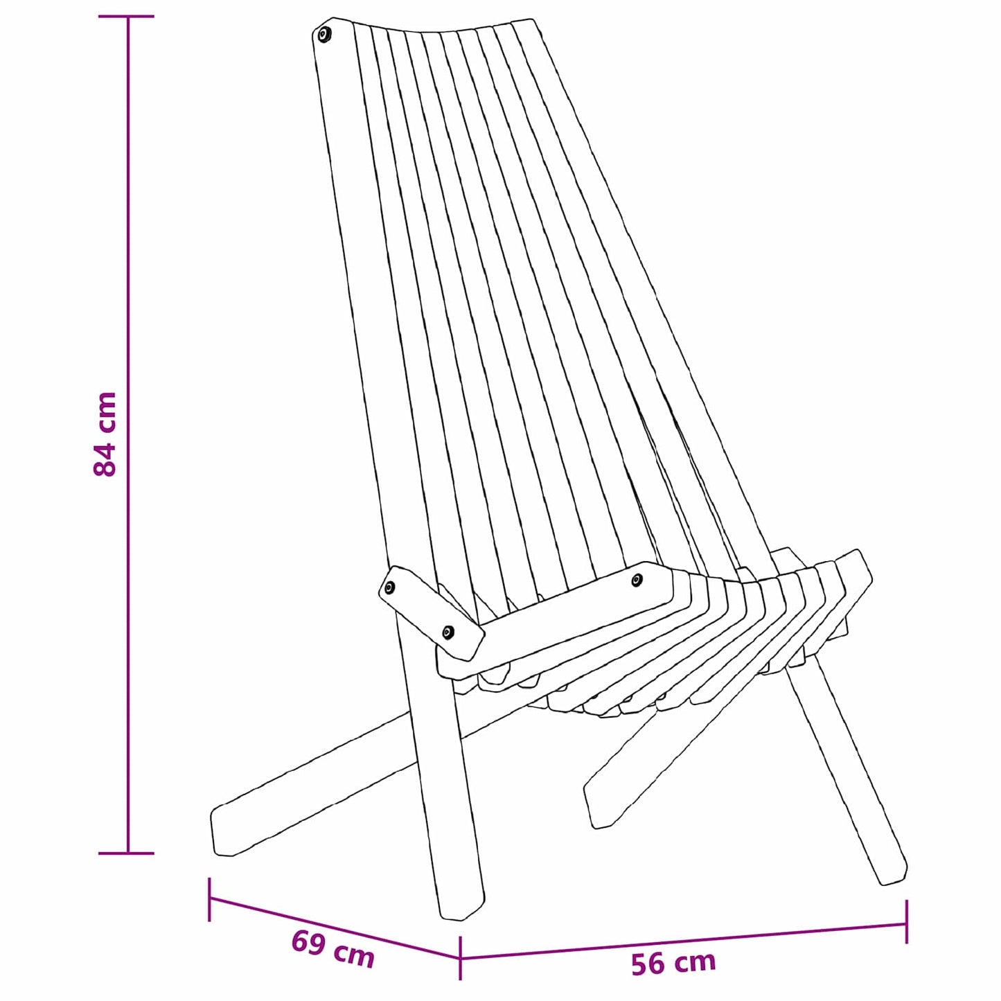 Chair 2 pcs Brown 69 x 56 x 84 cm Solid Acacia Wood