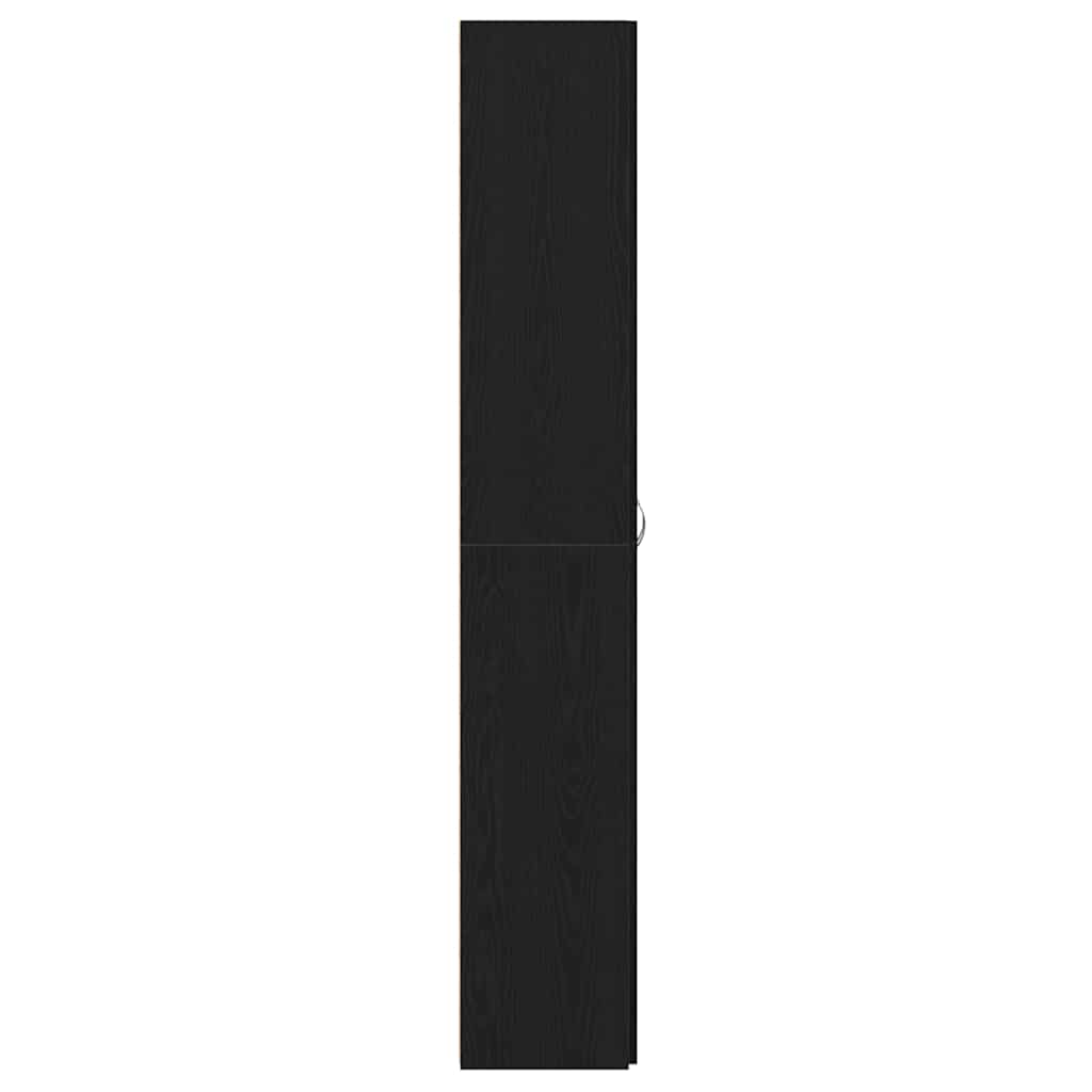 Office Cabinet Black Oak 60 x 32 x 190 cm Engineered Wood