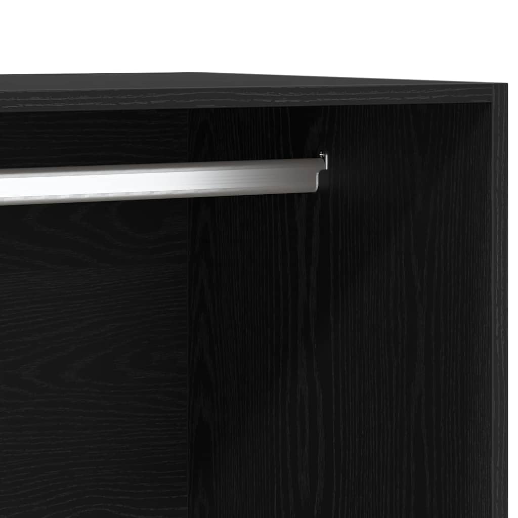 Wardrobe Black Oak 100 x 50 x 200 cm Engineered Wood