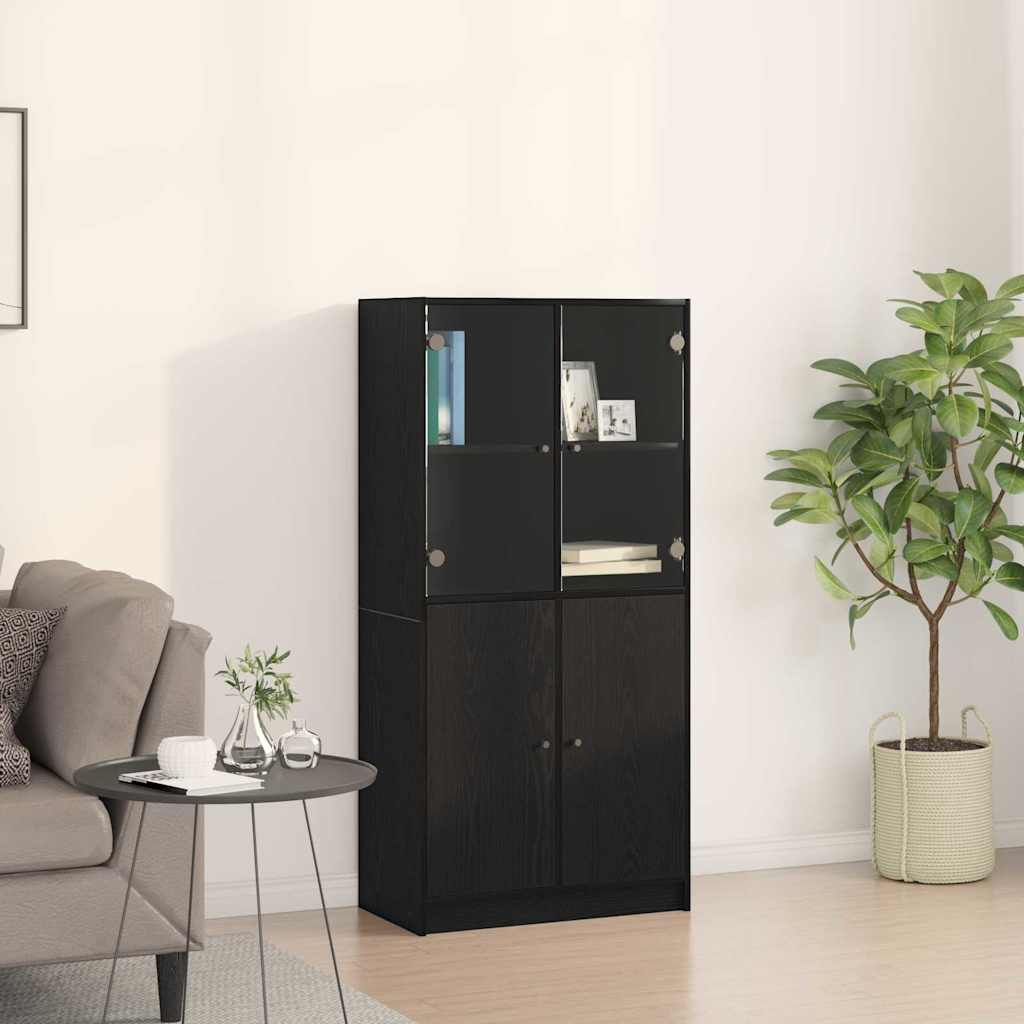 Highboard Black Oak 68 x 37 x142 cm