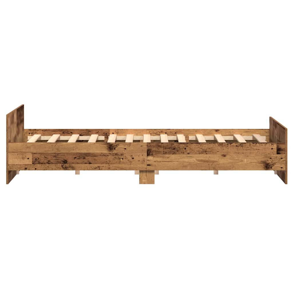 Bed Frame Old Wood 203 x 203 x 50 cm Engineered Wood