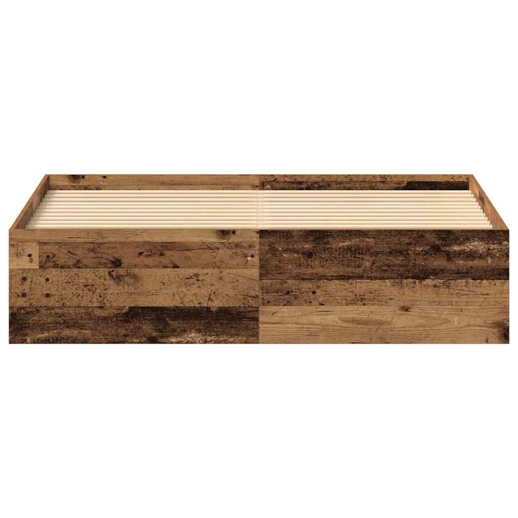 Bed Frame without Mattress Old Wood 150x200 cm Engineered Wood