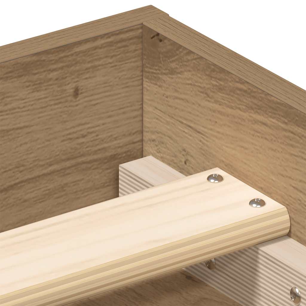 Bed Frame without Mattress Artisan Oak 150x200 cm Engineered Wood