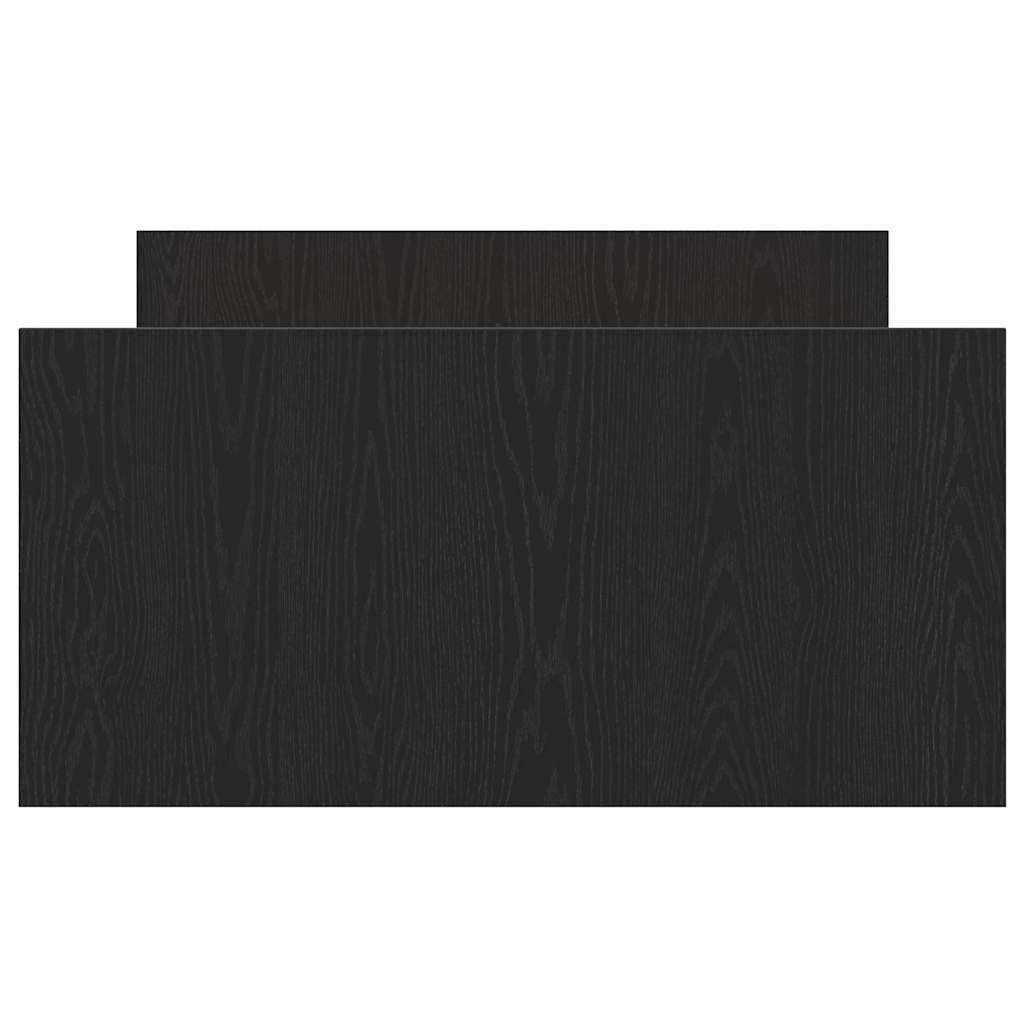 Bed Frame Black Oak 203 x 103 x 50 cm Engineered Wood