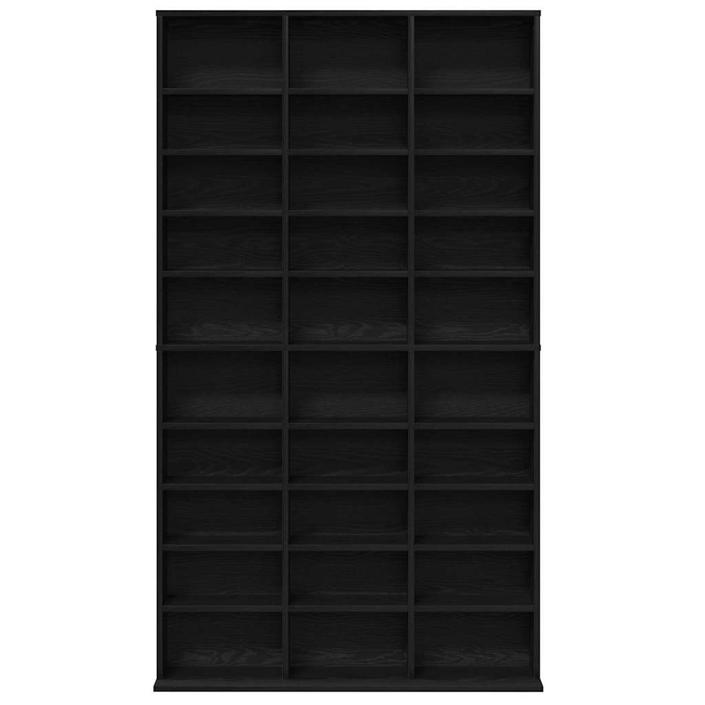 CD Cabinet Black Oak 101 x 23 x 177.5 cm Engineered Wood