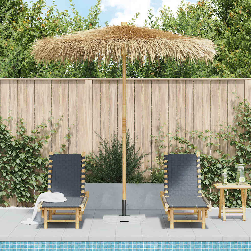 Tiki Umbrella with Banana Leaf Canopy 240 cm Bamboo