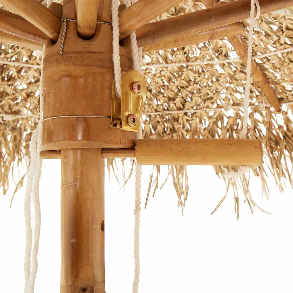 Tiki Umbrella with Banana Leaf Canopy 240 cm Bamboo