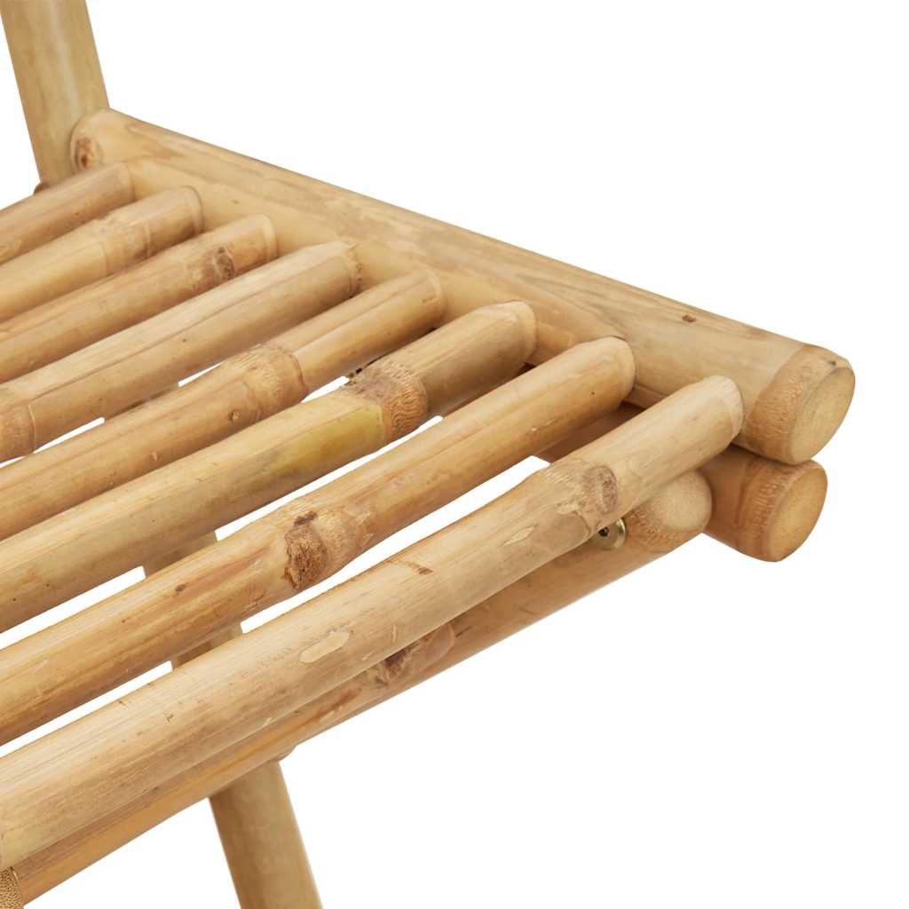 3 Piece Outdoor Bar Set Foldable Bamboo