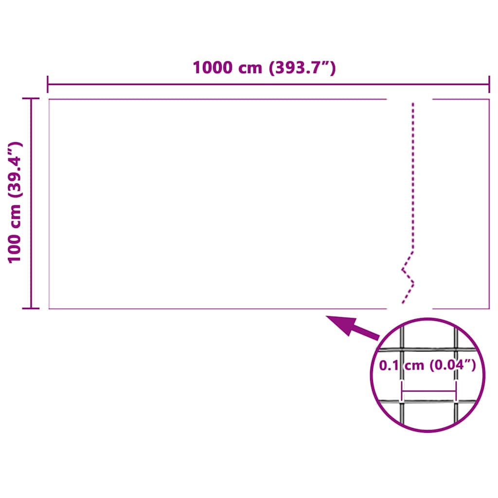 Insect Mesh Screen White 100 x 1000 cm Fibreglass