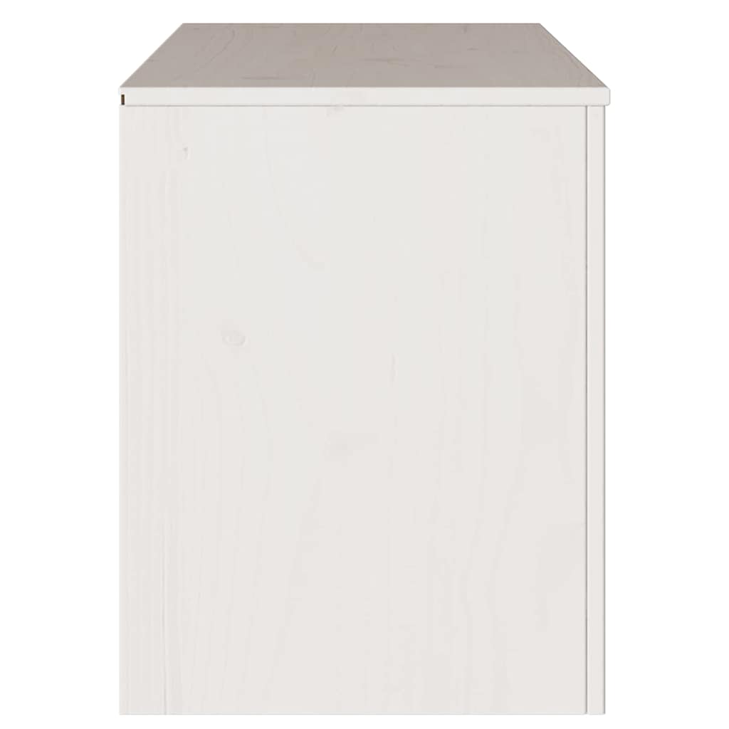 TV Cabinet Drammen White 99 x 43 x 55 cm Solid Pine wood