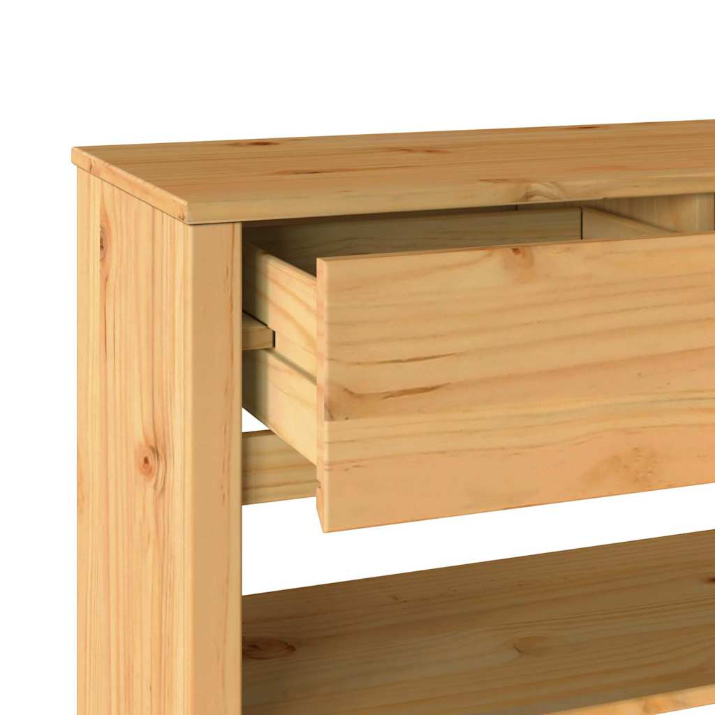 Console Table Drammen Oak 89.5 x 37 x 73 cm Solid Pine Wood