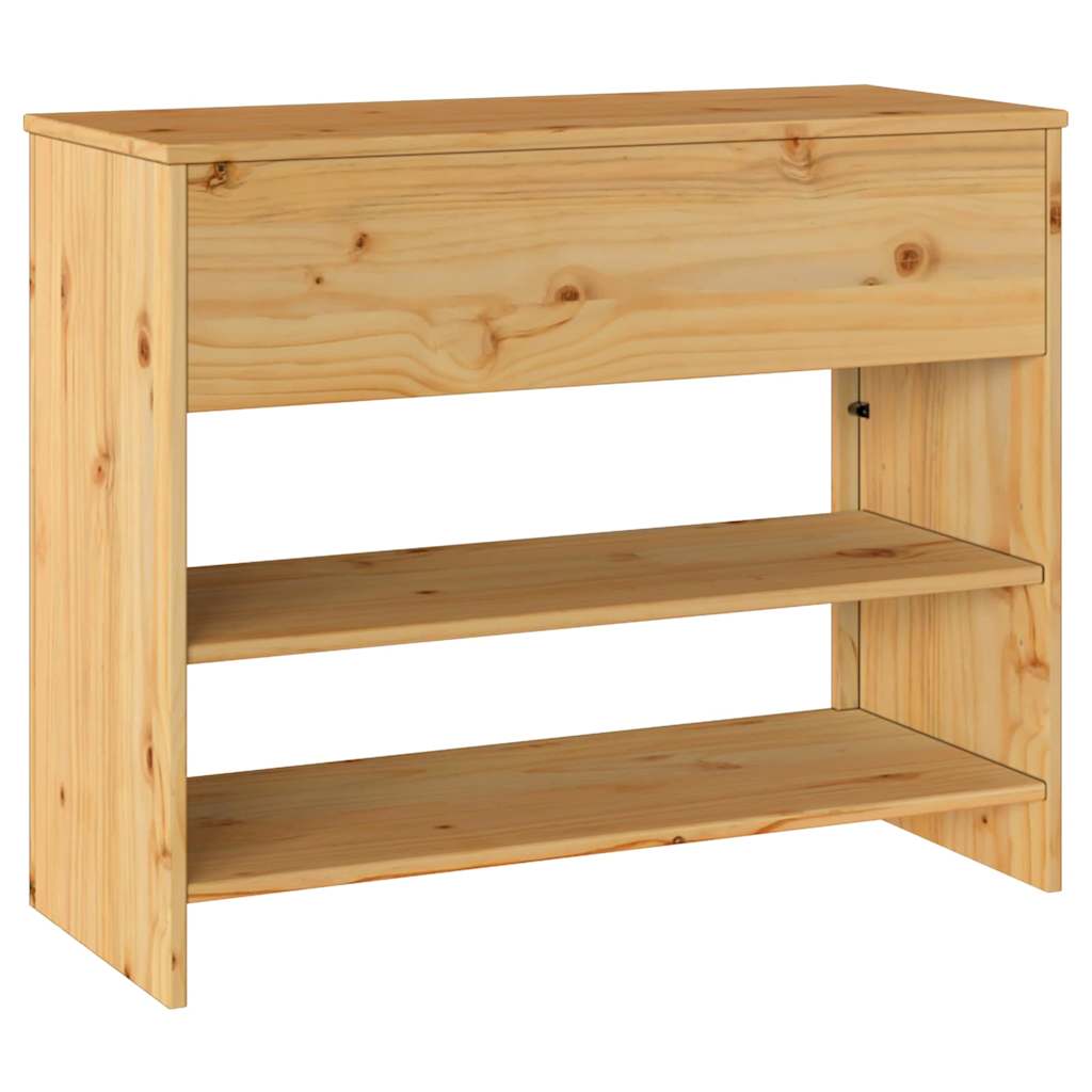 Console Table Drammen Oak 89.5 x 37 x 73 cm Solid Pine Wood