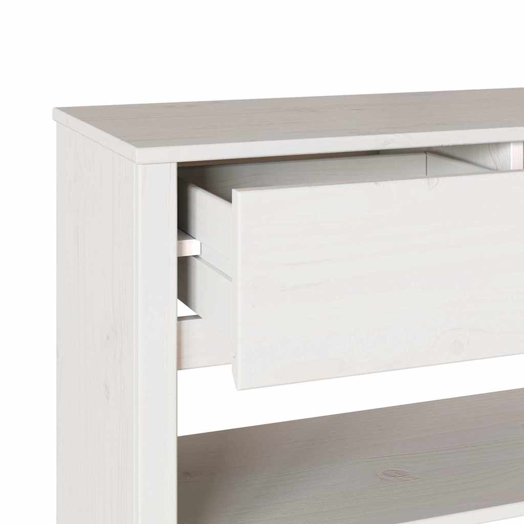 Console Table Drammen White 89.5 x 37 x 73 cm Solid Pine Wood