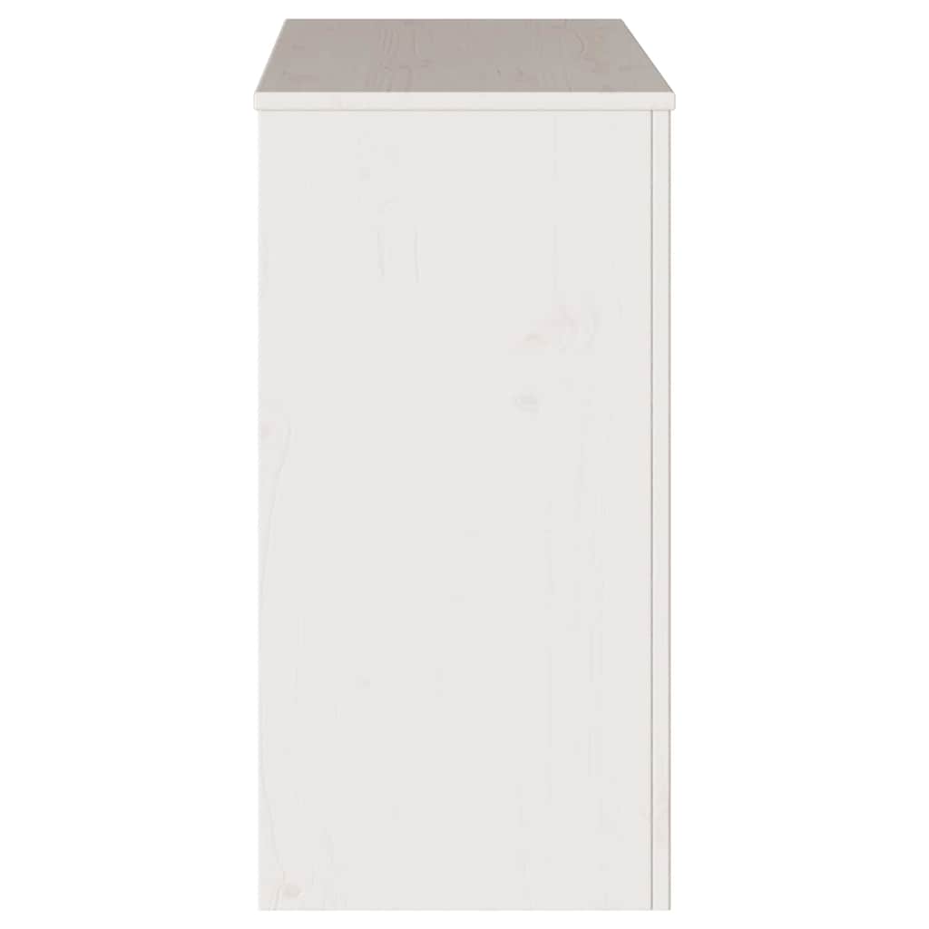 Console Table Drammen White 89.5 x 37 x 73 cm Solid Pine Wood