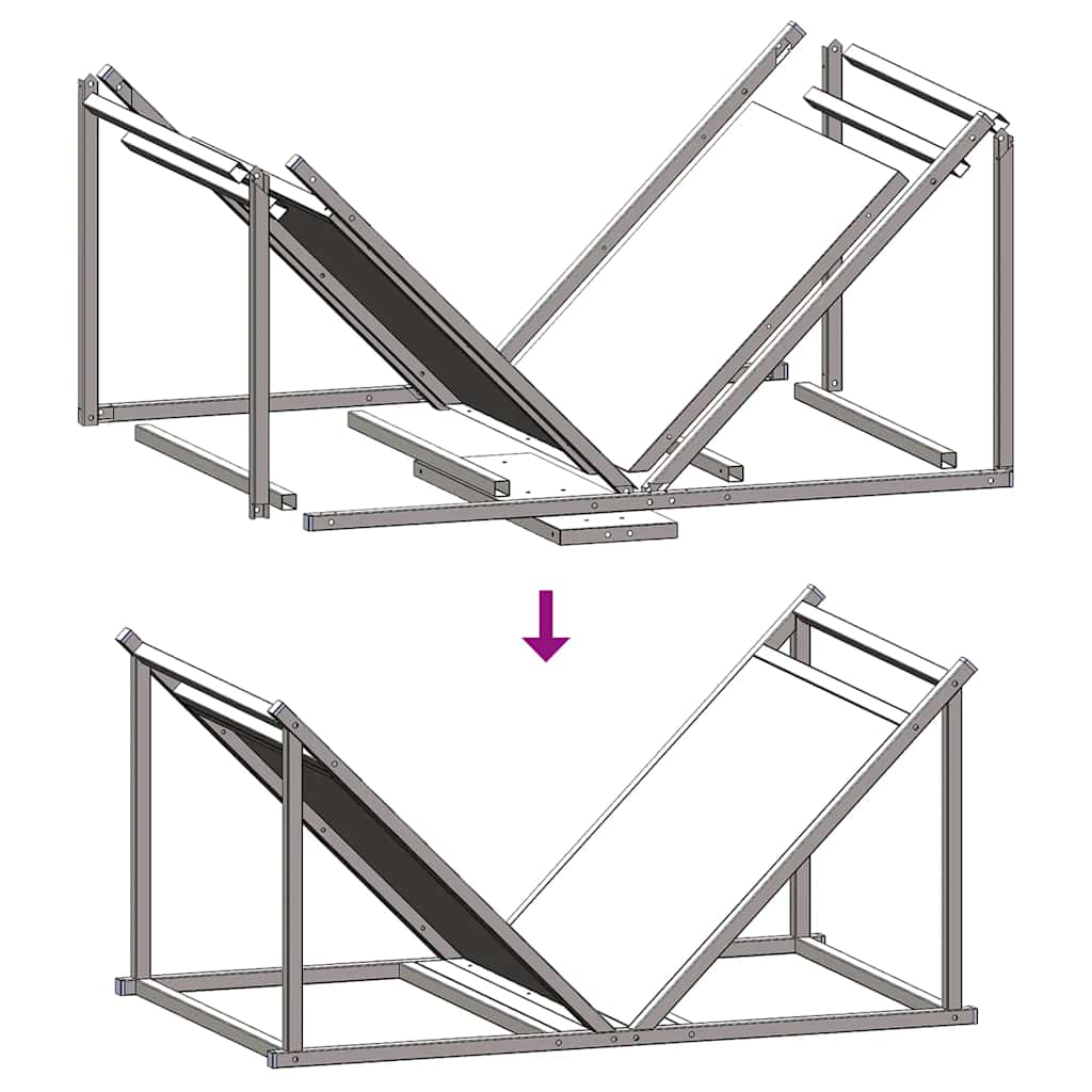 Firewood Rack Black 70x43x34.5 cm Cold-rolled steel