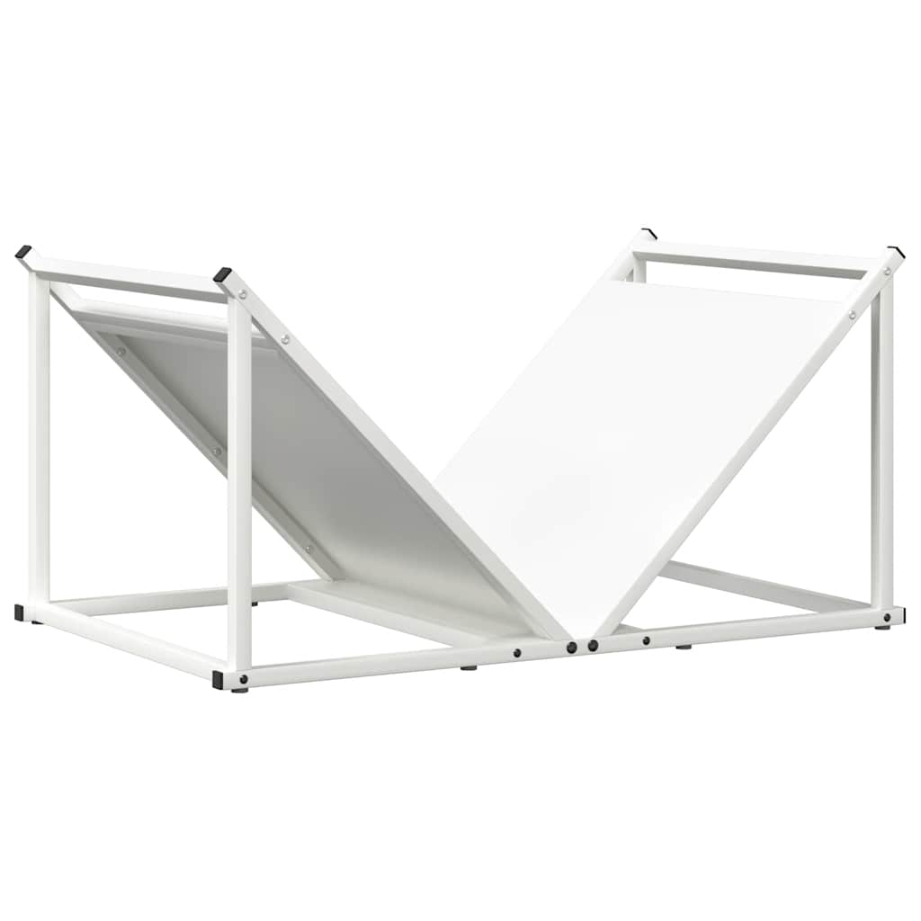 Firewood Rack White 70x43x34.5 cm Cold-rolled steel