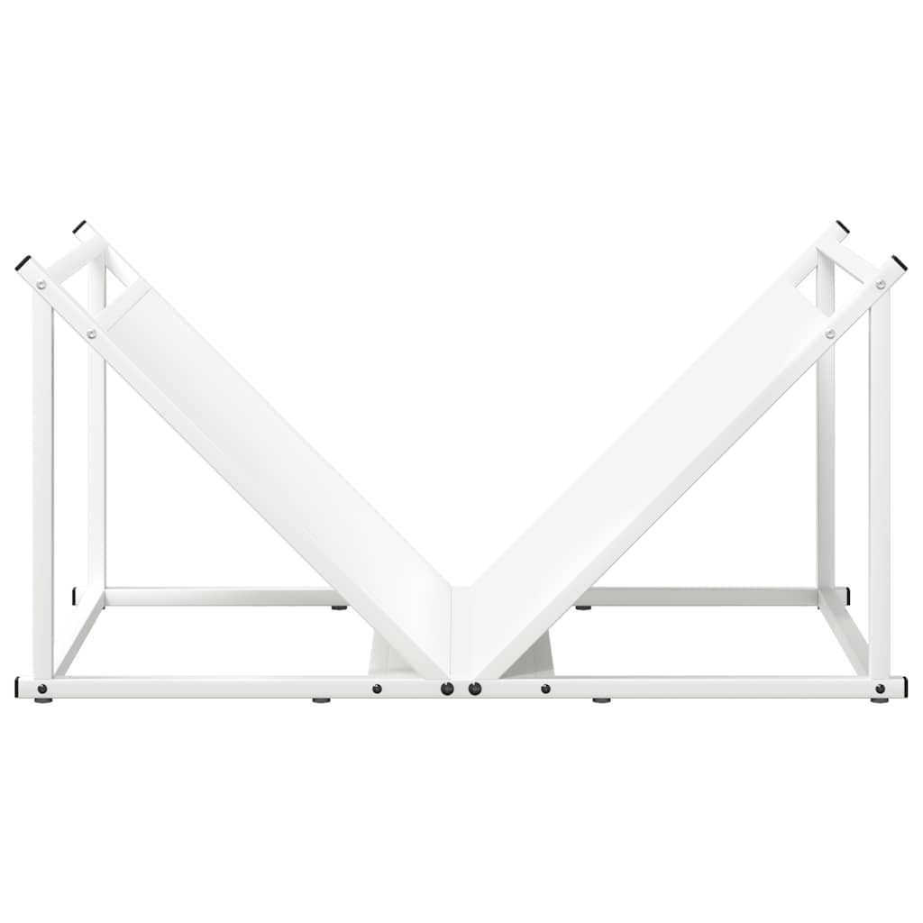 Firewood Rack White 70x43x34.5 cm Cold-rolled steel