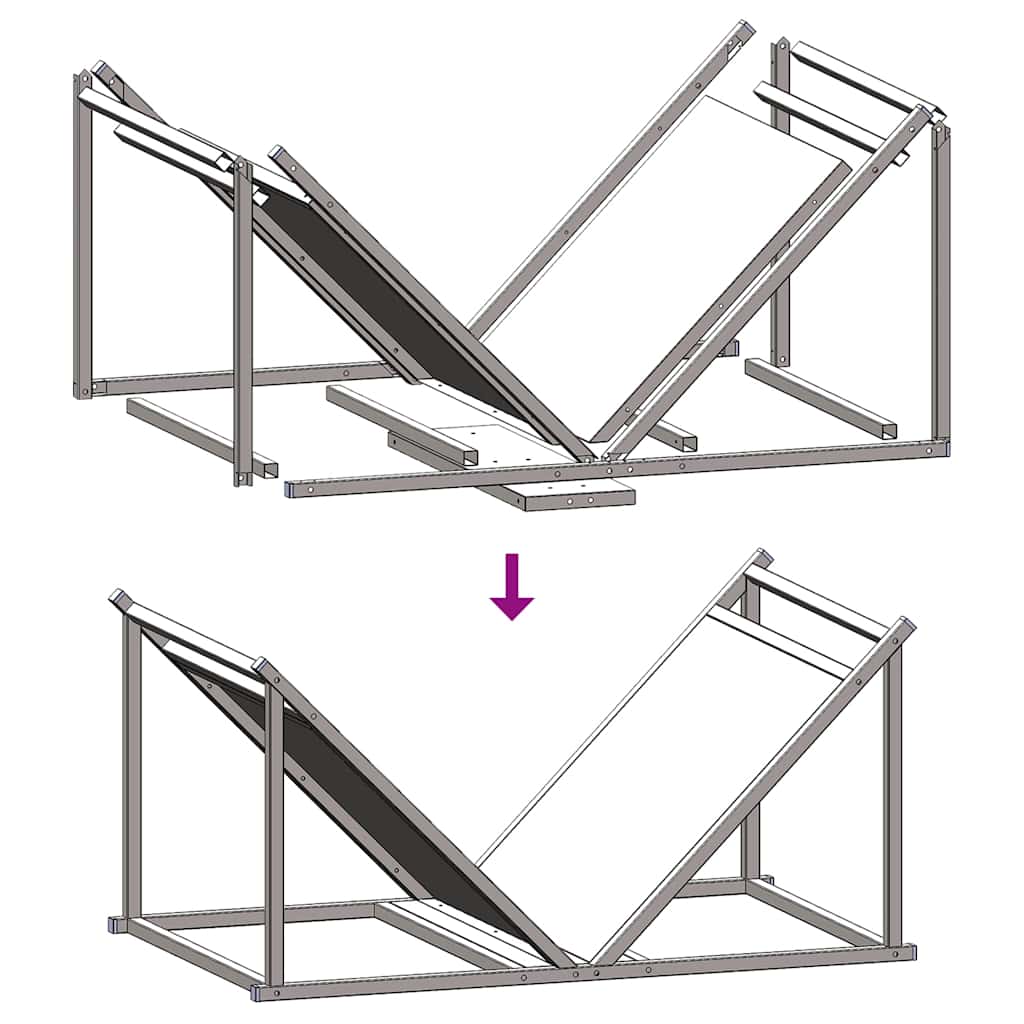 Firewood Rack White 70x43x34.5 cm Cold-rolled steel