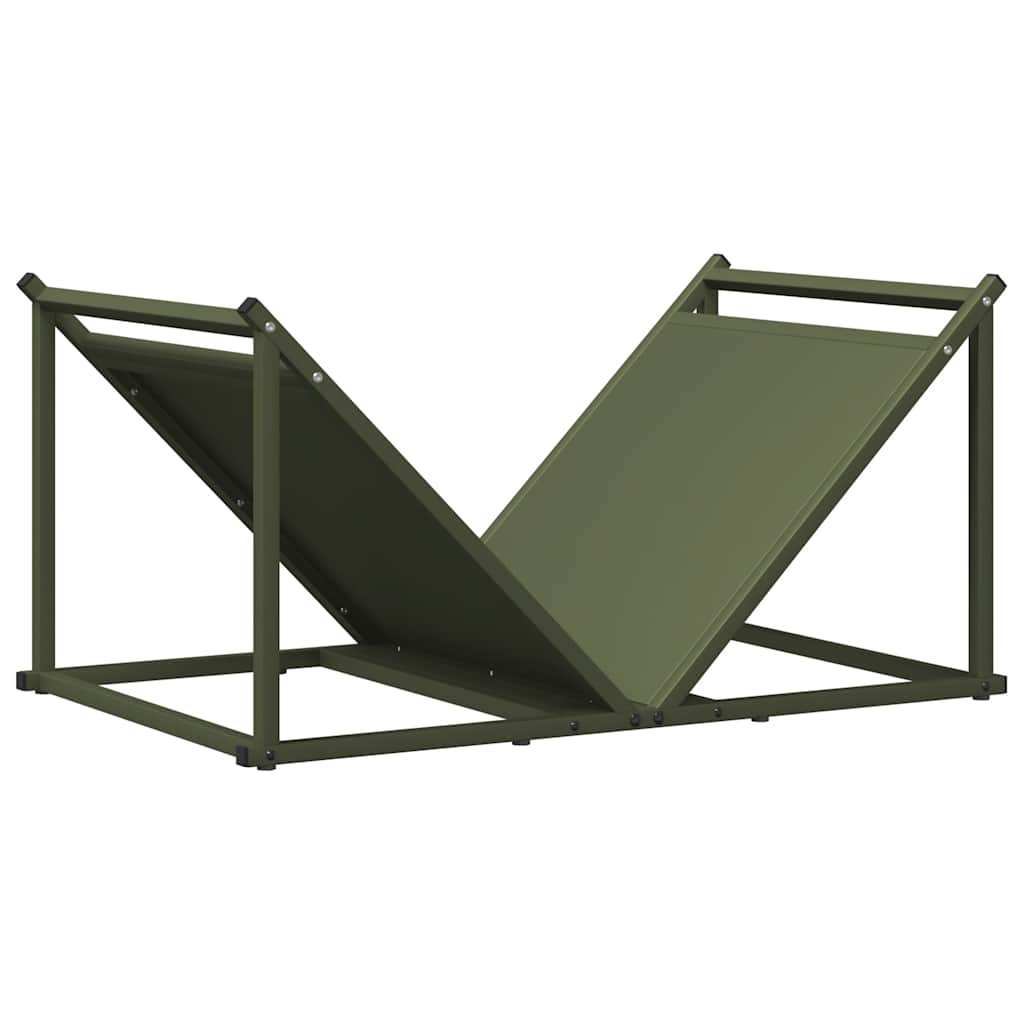 Firewood Rack Olive Green 70x43x34.5 cm Cold-rolled steel