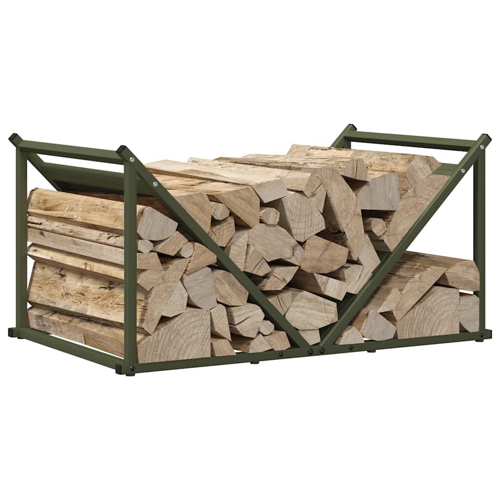 Firewood Rack Olive Green 70x43x34.5 cm Cold-rolled steel