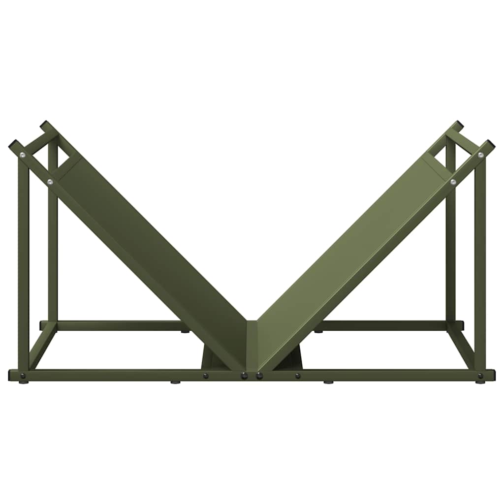 Firewood Rack Olive Green 70x43x34.5 cm Cold-rolled steel
