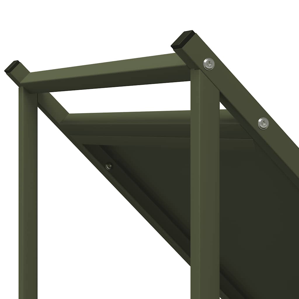 Firewood Rack Olive Green 70x43x34.5 cm Cold-rolled steel