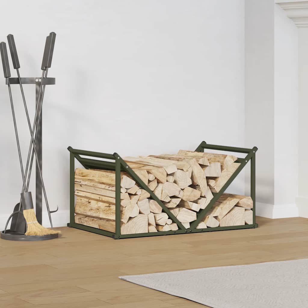 Firewood Rack Olive Green 70x43x34.5 cm Cold-rolled steel