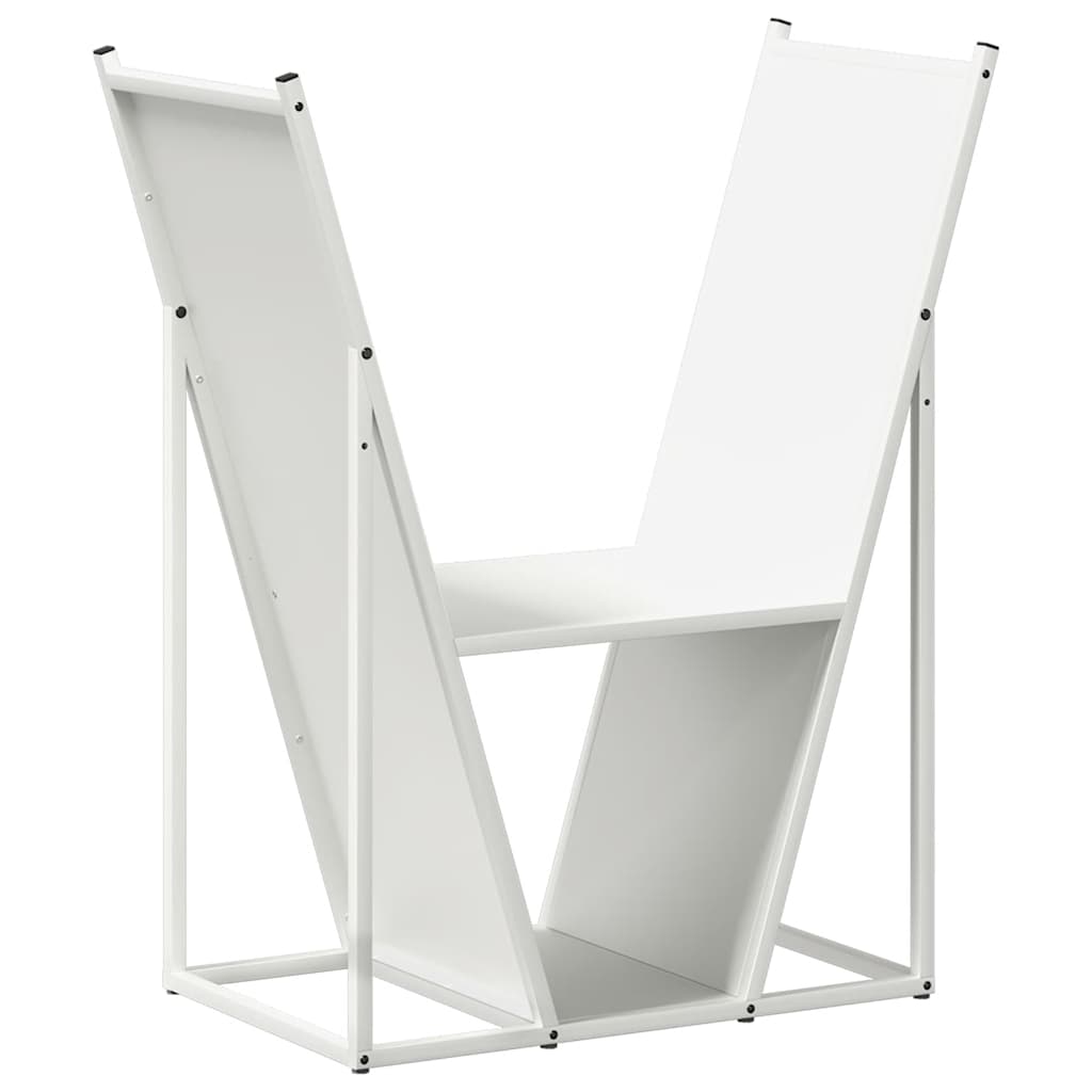 Firewood Rack White 69.5x35x81 cm Cold-rolled steel