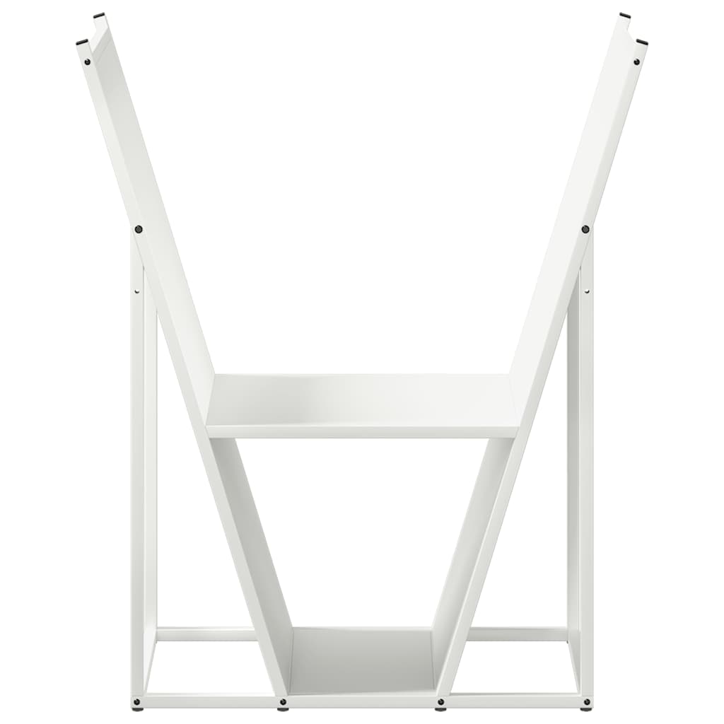 Firewood Rack White 69.5x35x81 cm Cold-rolled steel