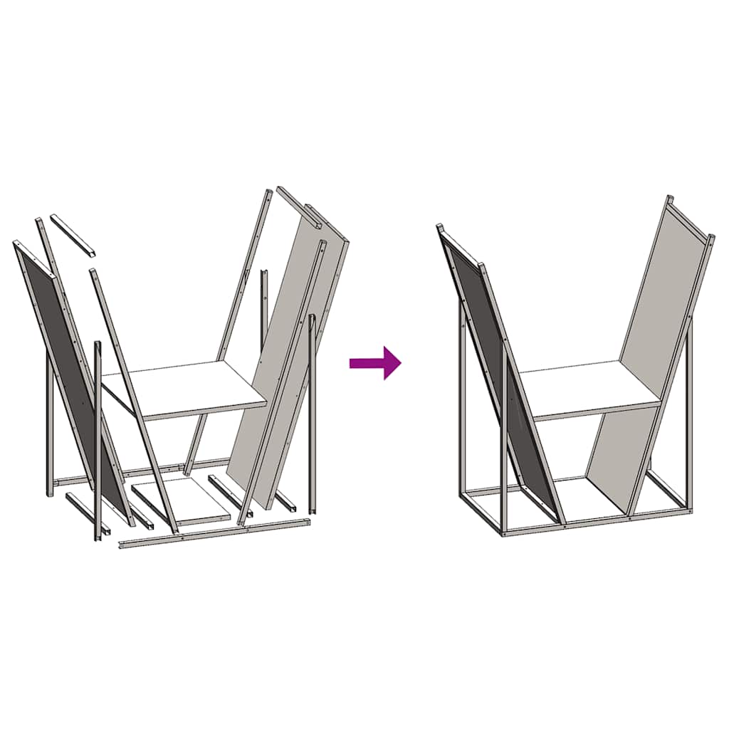 Firewood Rack White 69.5x35x81 cm Cold-rolled steel
