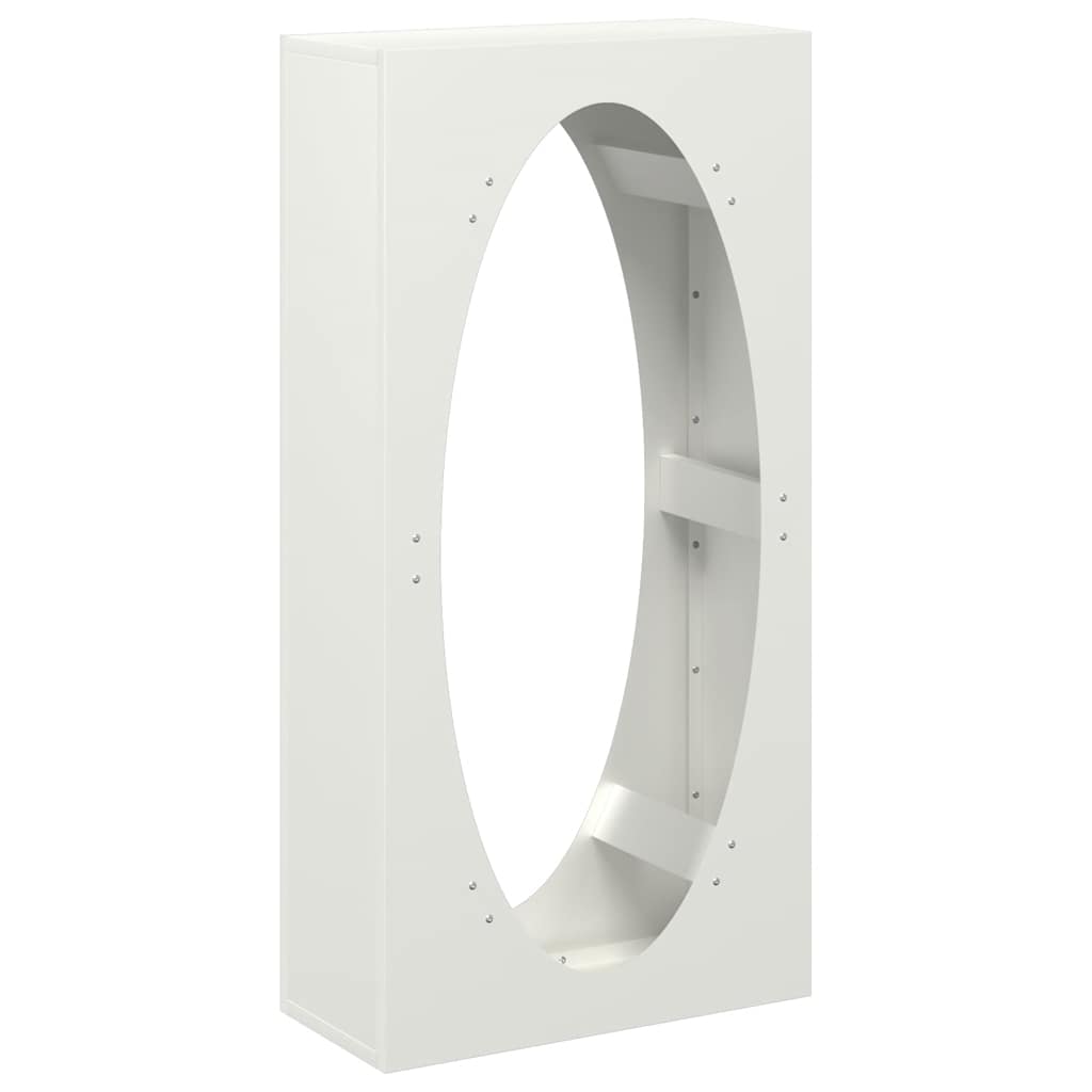 Firewood Rack White 50x23x100 cm Cold-rolled steel