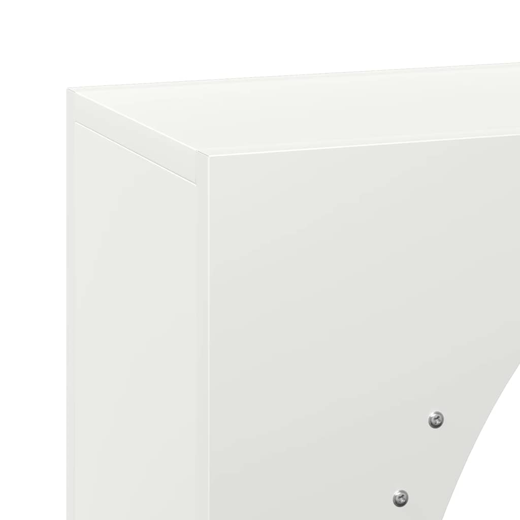 Firewood Rack White 50x23x100 cm Cold-rolled steel