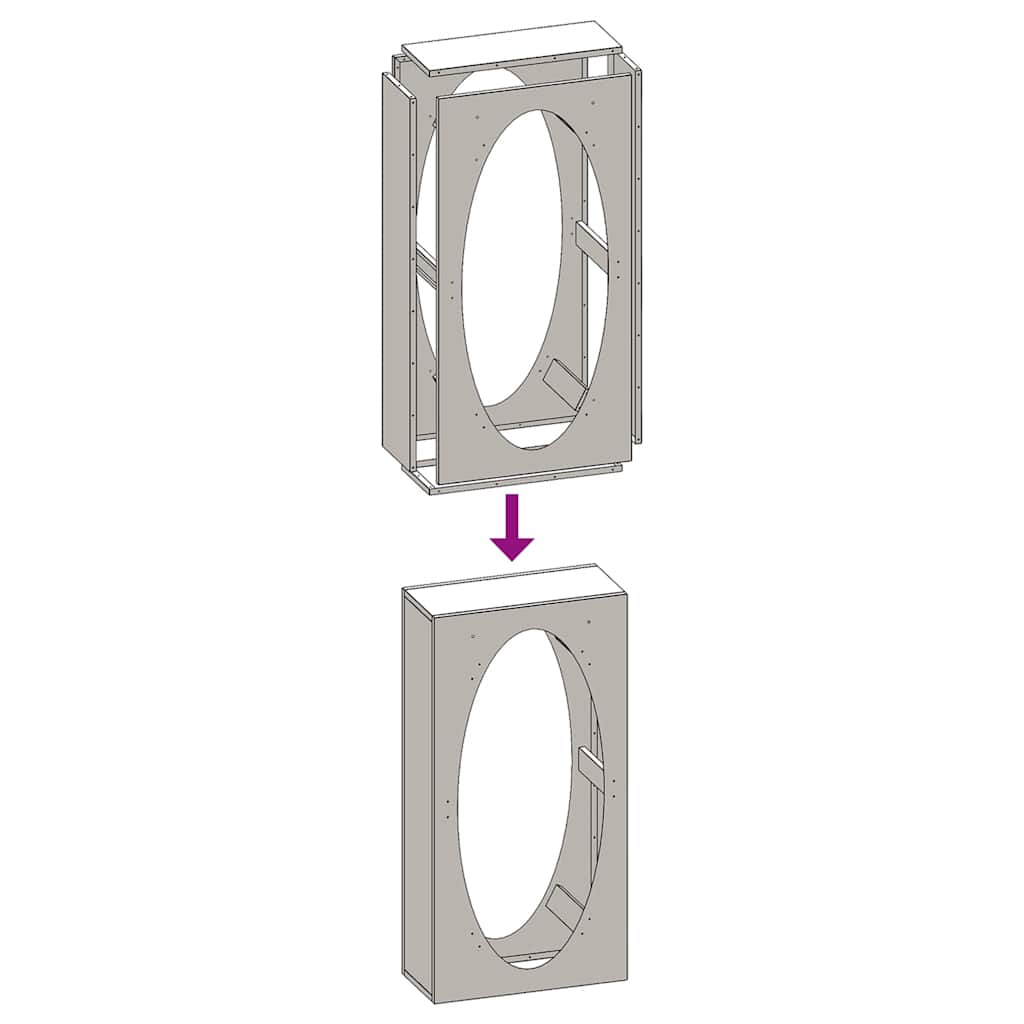 Firewood Rack White 50x23x100 cm Cold-rolled steel
