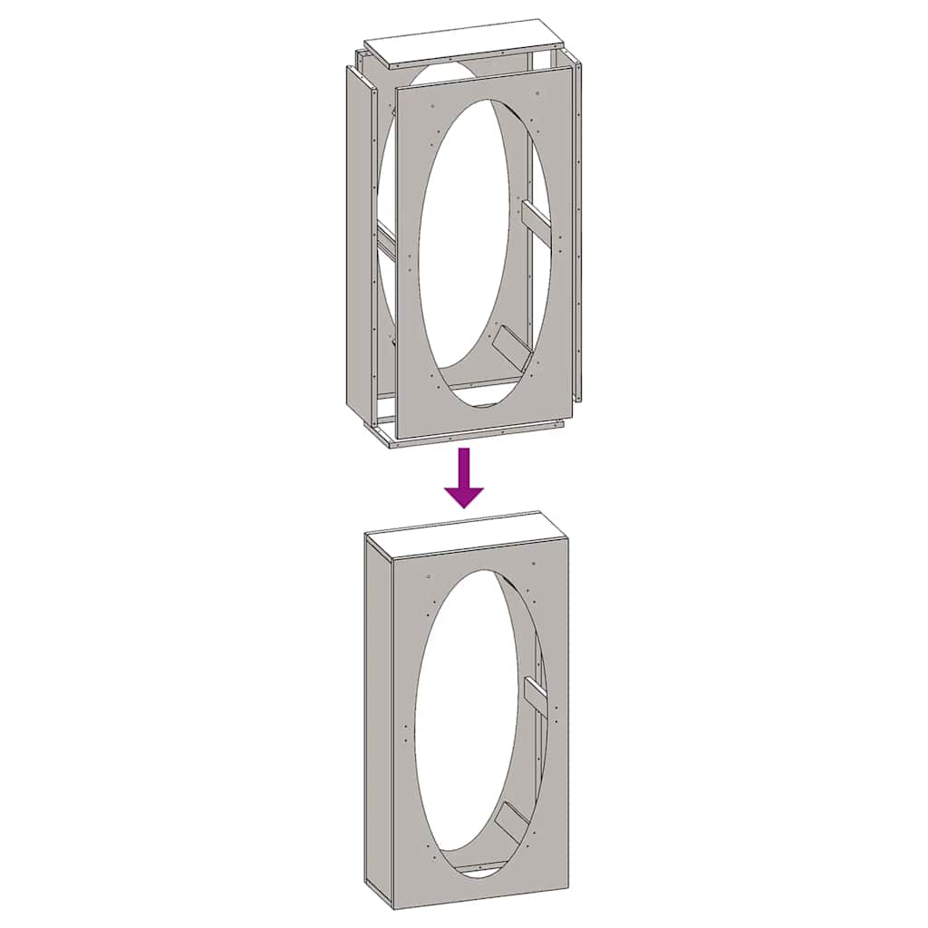 Firewood Rack Anthracite 50x23x100 cm Cold-rolled steel