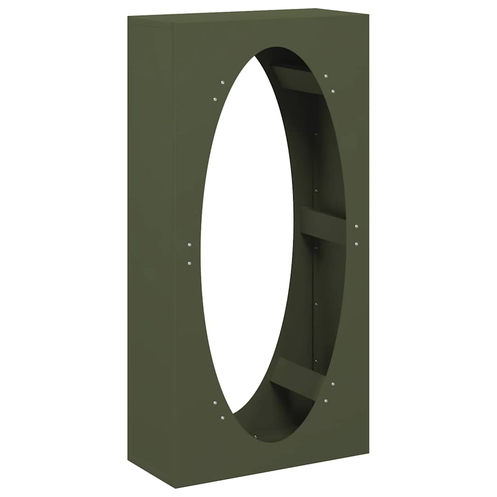 Firewood Rack Olive Green 50x23x100 cm Cold-rolled steel