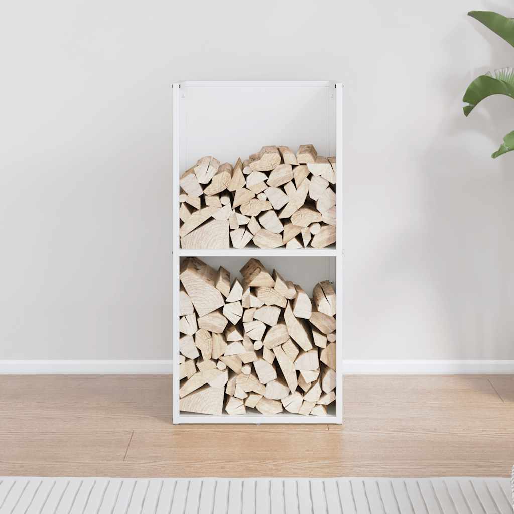 Firewood Rack White 40x30x80 cm Cold-rolled steel