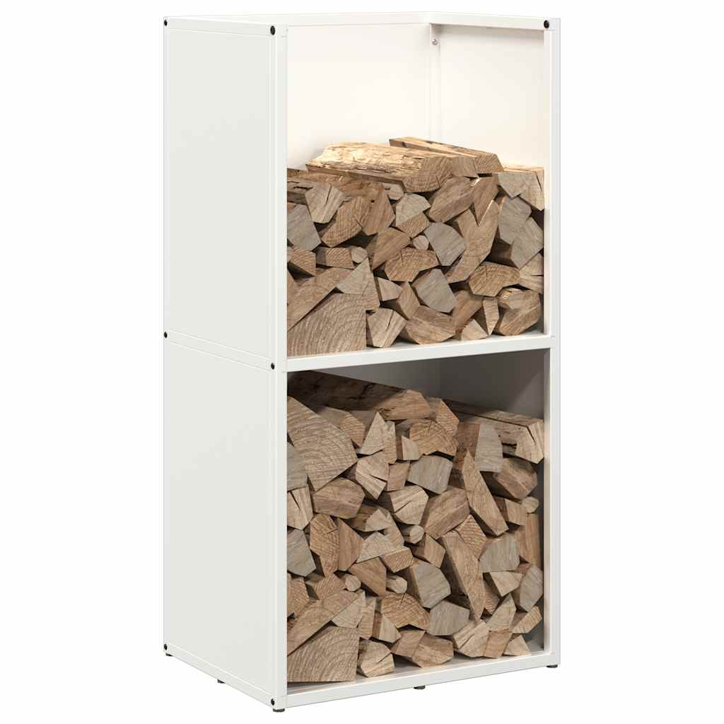 Firewood Rack White 40x30x80 cm Cold-rolled steel