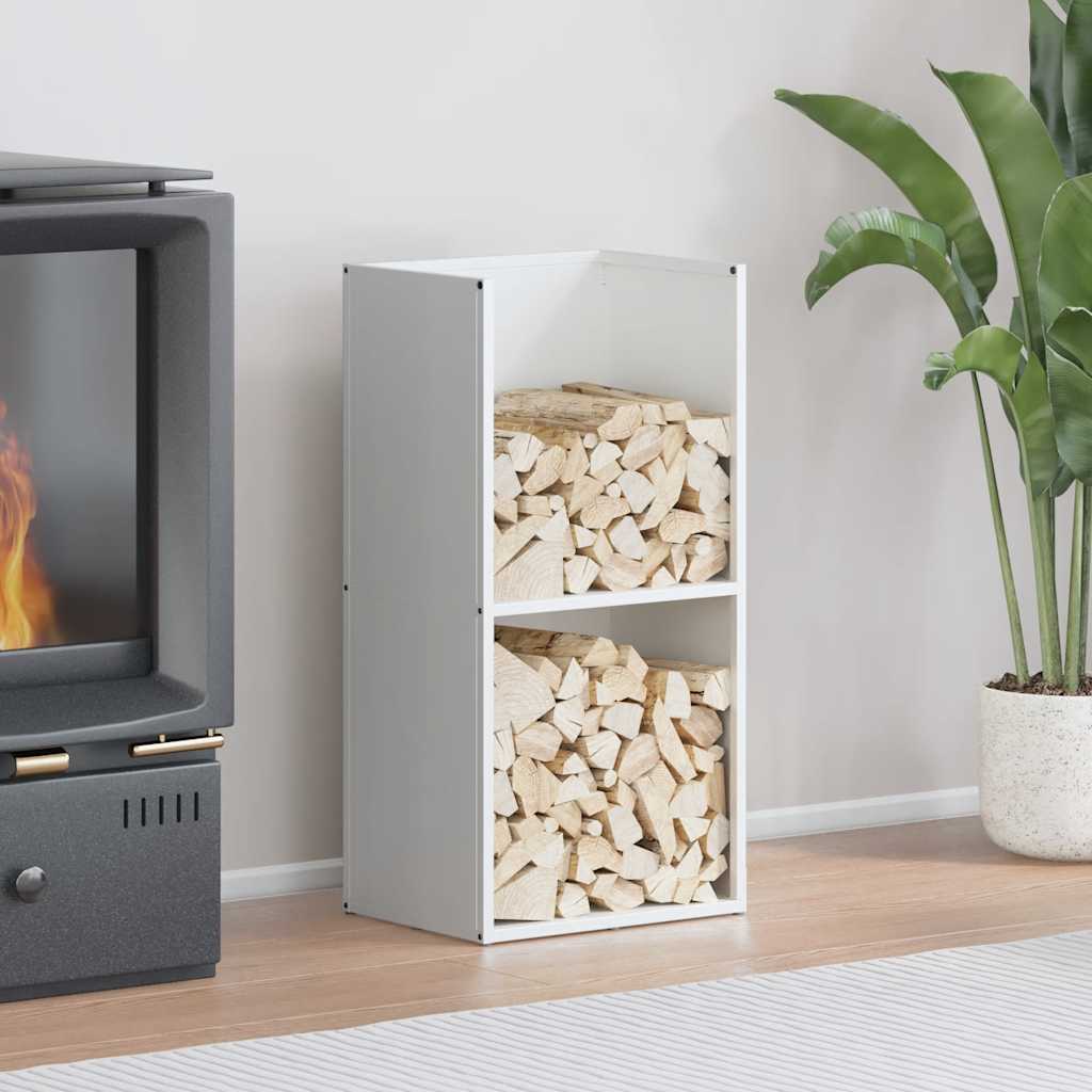 Firewood Rack White 40x30x80 cm Cold-rolled steel