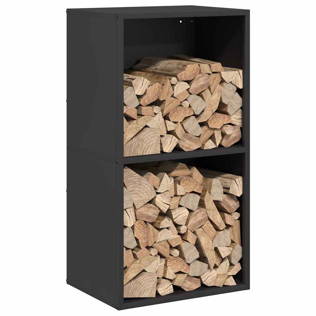 Firewood Rack Black 40x30x75 cm Cold-rolled steel